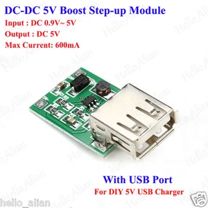 DC-DC Boost Step-up Power Supply Volt Converter 3V/3.3V/3.7V to 5V USB Charger - Picture 1 of 5