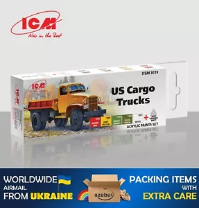 Juego de pinturas para camiones de carga de EE. UU., 6 piezas. Kit de pinturas ICM 3019 - Imagen 1 de 11