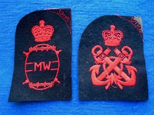 ROYAL NAVY NO 2 KLEID CPO & MINE WARFARE BESTICKTE STOFFARMABZEICHEN - Bild 1 von 3