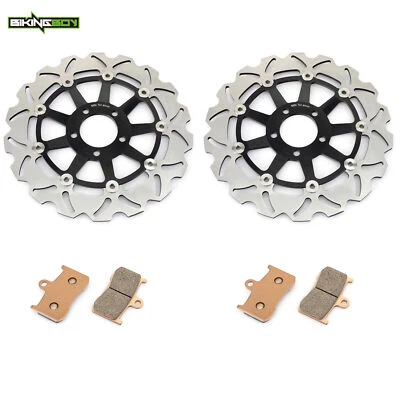 For Kawasaki Pair Front Brake Rotors Discs Pads Z 1000 Z1000 2003 2004 2005 2006 - Image 1 of 4