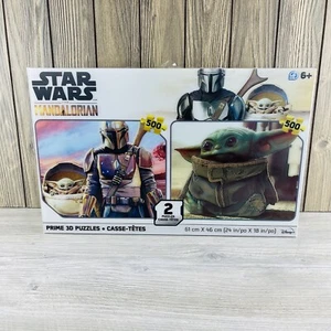 Star Wars the Mandalorian, Disney, 500pc, Prime 3D Puzzles, 2 Puzzles New - Picture 1 of 17