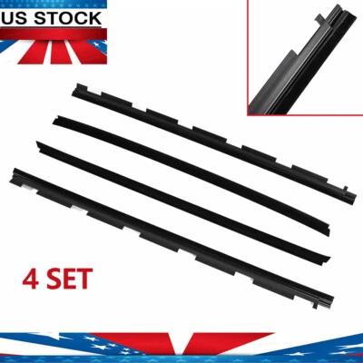 Inner & Outer Window Sweep Seal Weatherstrip Set Fits Chevy GMC Truck 1988-2000 - Image 1 of 4