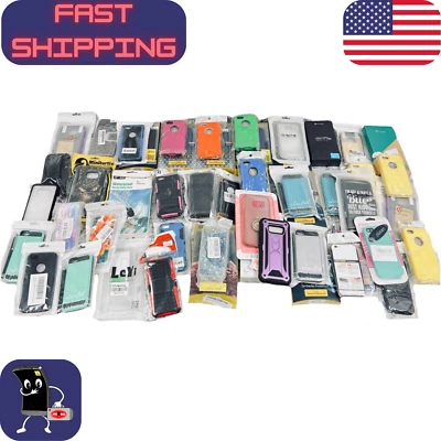 50 Cell Phone Cases Mix Older Models iPhone 4/4S/5/5S/5C/SE Samsung S5/S6 Lot 1 - Image 1 of 4