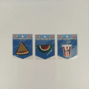 Peel And Stick Pizza Watermelon Soda Adhesive Patches - Picture 1 of 10