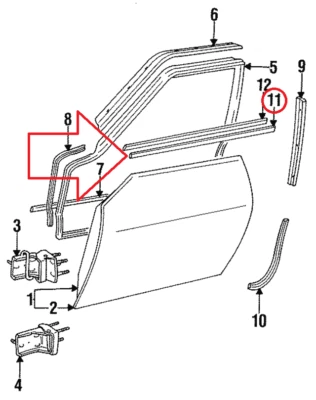 NUEVO GENUINO JAGUAR XJS FACELIFT EXTERIOR R/H PUERTA DERECHA MOLDURA CROMADA DE VIN 188440 Foto 1 de 4