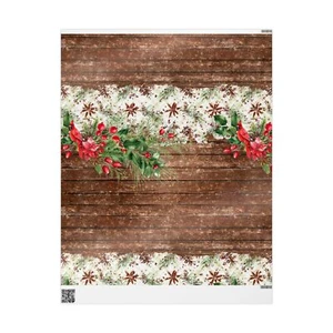 Christmas Wrapping Papers, Rustic Holiday Gift Wrap, Festive Xmas Presents, - Picture 1 of 25
