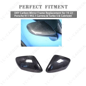 DRY Carbon Mirror Frame Replacement for 19-22 911 992.1 Carrera&Turbo S&Cabriole - Picture 1 of 23