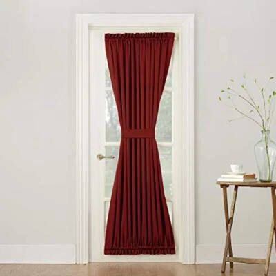  Barrow Energy Efficient Rod Pocket Door Curtain Panel, 54" x 72", Brick Red - Image 1 of 4