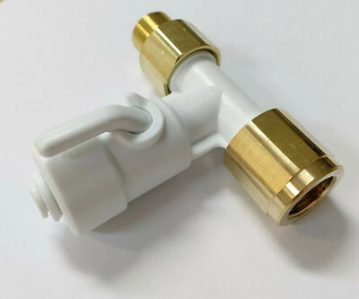 John Guest Winkel-Absperrventil With Valve 3/8 " x3/8 X1/4 Reverse Osmosis - Image 1 of 4