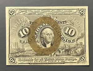 10 CENT SECOND ISSUE FRACTIONAL Note - Picture 1 of 2