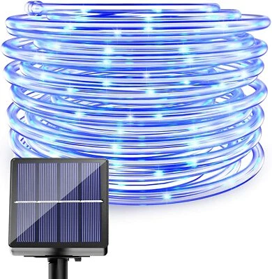 50/100 LED Outdoor Solar Rope Fairy String Garden Lights Christmas Decor Strips - Image 1 of 4