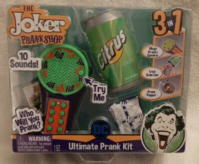 The Joker Prank Shop DC Ultimate Prank Kit, 3 em 1 2020 Novo!! - Imagem 1 de 2