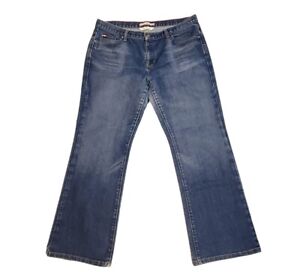 Tommy Hilfiger Jeans Womens Size 16 Reg 36x31 Low Rise BootCut Blue Denim