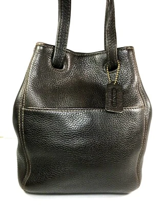 Coach Sonoma 4923 Vintage Small Petite Brown Pebbled Leather Bucket Shoulder Bag - Image 1 of 4