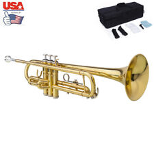 Drop BB Tone Adjustable Trumpet Golden Brass With Case Gloves for Beginner Gift