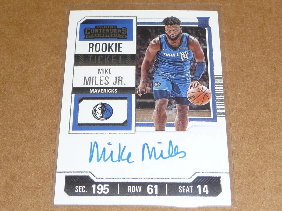 2023/24 Panini Contenders MIKE MILES JR AUTOGRAPH/AUTO TICKET MAVERICKS N2065 - Image 1 of 1