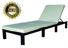 MK-Outdoor Rattanliege Lounger, belastbar bis 165 kg, inklusive bequemer waschba