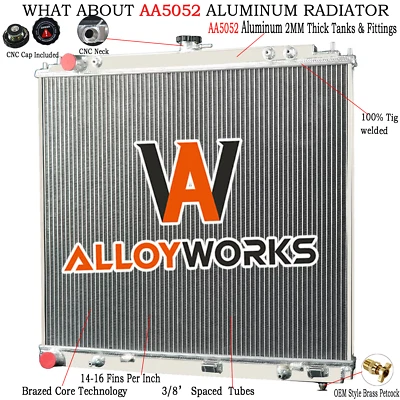 For 05-12 06 Nissan Navara D40 Pathfinder R51 YD25 2.5L Diesel AT 2 Row Radiator - Image 1 of 4