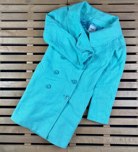 Giacca trench donna giacca jeans Moschino taglia UK 14 US 10 cotone