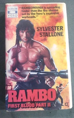 Rambo First Blood Part 2 (1985) VHS Thorn EMI HBO Video No Barcode Clamshell - Image 1 of 4