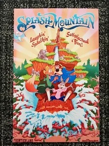 Splash Mountain Attraction Brer Bär Fuchs Kaninchen Baumstamm Flume Poster Druck 11x17 - Bild 1 von 9
