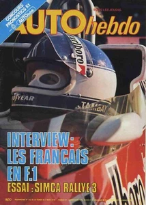 AUTO HEBDO n°102 23/02/1978 Les pilotes français en F1 SIMCA RALLYE 3 - Imagen 1 de 1