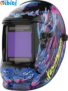 Maschera Saldatura Autoscurante Colore Vero, 10X9 Cm Casco per Saldatura Grande - Foto 1 di 13