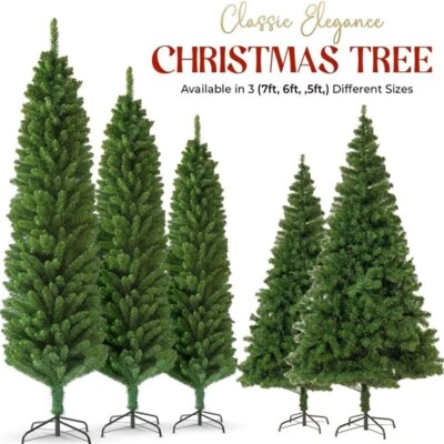 FB FUNKYBUYS 3ft 4ft8ft Christmas Tree Green Tips Artificial Branches Traditional Spruce Xmas