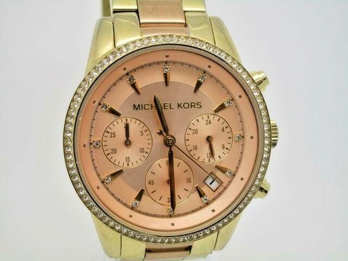 OROLOGIO DONNA MICHAEL KORS RITZ MK6475 CRONOGRAFO ORO ROSA (663B)
