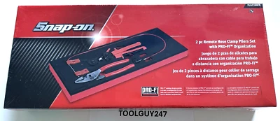 SNAP ON TOOLS USA  RED 2-Piece Remote Hose Clamp Pliers Foam Set PLHC200FR NEW + - image 1 of 4