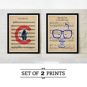 Harry Caray Chicago Cubs Take Me Out to Ball Game Go Cubs Baseball Wrigley Gift - Picture 1 of 3