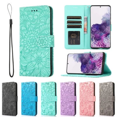 For Samsung S23 S22 S21 S20+ FE Ultra Flower Leather Wallet Case Card Flip Cover - Image 1 of 4