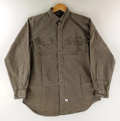 Polo Ralph Lauren VTG Button Up Shirt Utility Field Shirt Gray Made USA Mens XL - Image 1 of 4