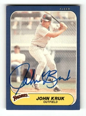 1986 Fleer Update U-61 John Kruk signed auto autograph  crisp blue sharpie ASC B - Image 1 of 2