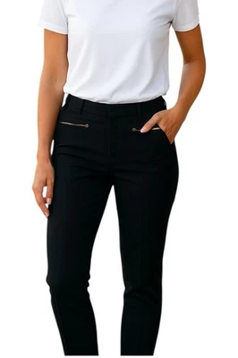 Брюки женские J Crew Minnie 8 черные средняя посадка прямые штанины рабочая одежда офисная шерсть - Изображение 1 из 4