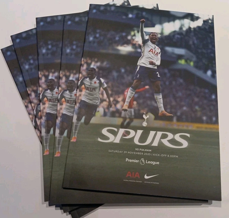 Tottenham Hotspur v Fulham 29/11/25 #EPL Official Match Programme Mint - Image 1 of 1
