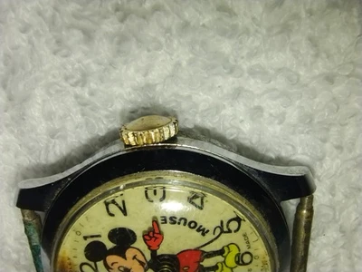 Винтажные женские механические часы Bradley Mickey Mouse 23. На запчасти. - Изображение 1 из 4