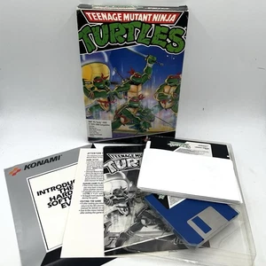 Teenage Mutant Ninja Turtles IBM PC Game 1989 5.25" Complete In Box - Picture 1 of 12