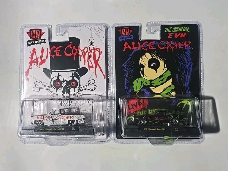 Alice Cooper M2 Rock Legends ‘73 Chevy Cheyenne 10 71 Plymouth Cuda Set PREORDER - Image 1 of 1