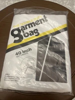 2- Винтажный универсальный костюм длина путешествий одежды сумка коричневый / желтовато-коричневый США новый запечатанный - Изображение 1 из 4