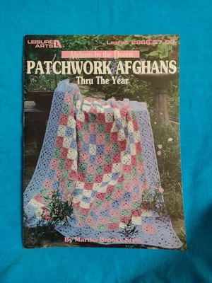 1996 Leisure Arts Patchwork Afghans Thru The Year 2866 12 Patterns  - Image 1 of 3