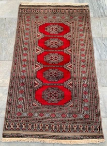 Afghan Rug, Vintage Mini Rug, Zakani Rug, Boho Rug, Oushak Design Rug 3x5 ft - Picture 1 of 10