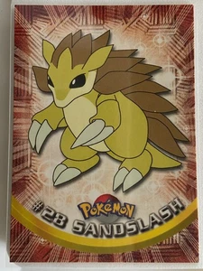 Pokemon - Sandslash #28 Topps TV Animation Black Logo Non-Holo 2nd Print 1999 NM - Picture 1 of 2