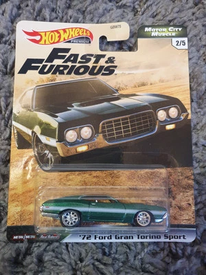 Hot Wheels Premium '72 Ford Gran Torino Sport Fast & Furious Motor City Muscle - Image 1 of 2