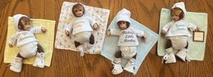 Ashton Drake realistische Baby Affe Puppen nicht mehr produziert Set 4 Puppen & Decken - Bild 1 von 14