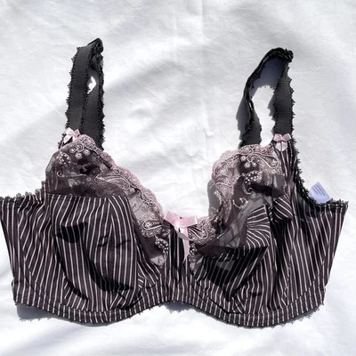 Sujetador con soporte lateral Fantasie Simone 36G marrón a rayas rosa con aros FL2302 Foto 1 de 3