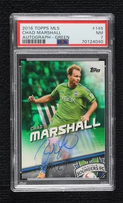 2016 Topps MLS Green Auto /50 Chad Marshall #149 PSA 7 Auto - Image 1 of 2