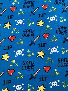 DAVID TEXTILES COTTON FABRIC--GAMING THEME--1 YARD - Picture 1 of 1