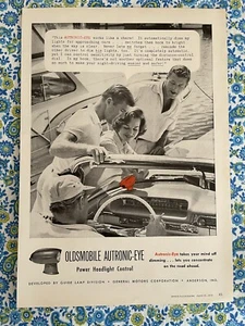 Vintage 1959 Oldsmobile Autronic Eye Power Headlight Control Print Ad - Picture 1 of 7