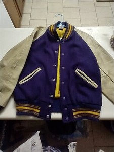 Leather & Wool Lettermans Jacket Vintage (Med) Custom Award Jacket by Kaye Bros.